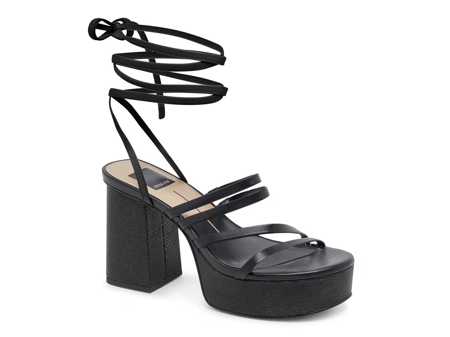 Dolce Vita Barbs Platform Sandal | Women's | Black | Size 8.5 | Heels | Sandals | DSW