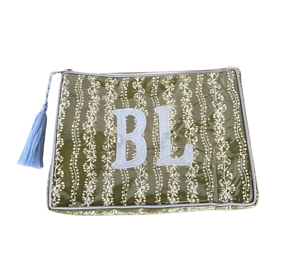 The OG India Bag - Olive - Monogrammed | Beth Ladd Collections