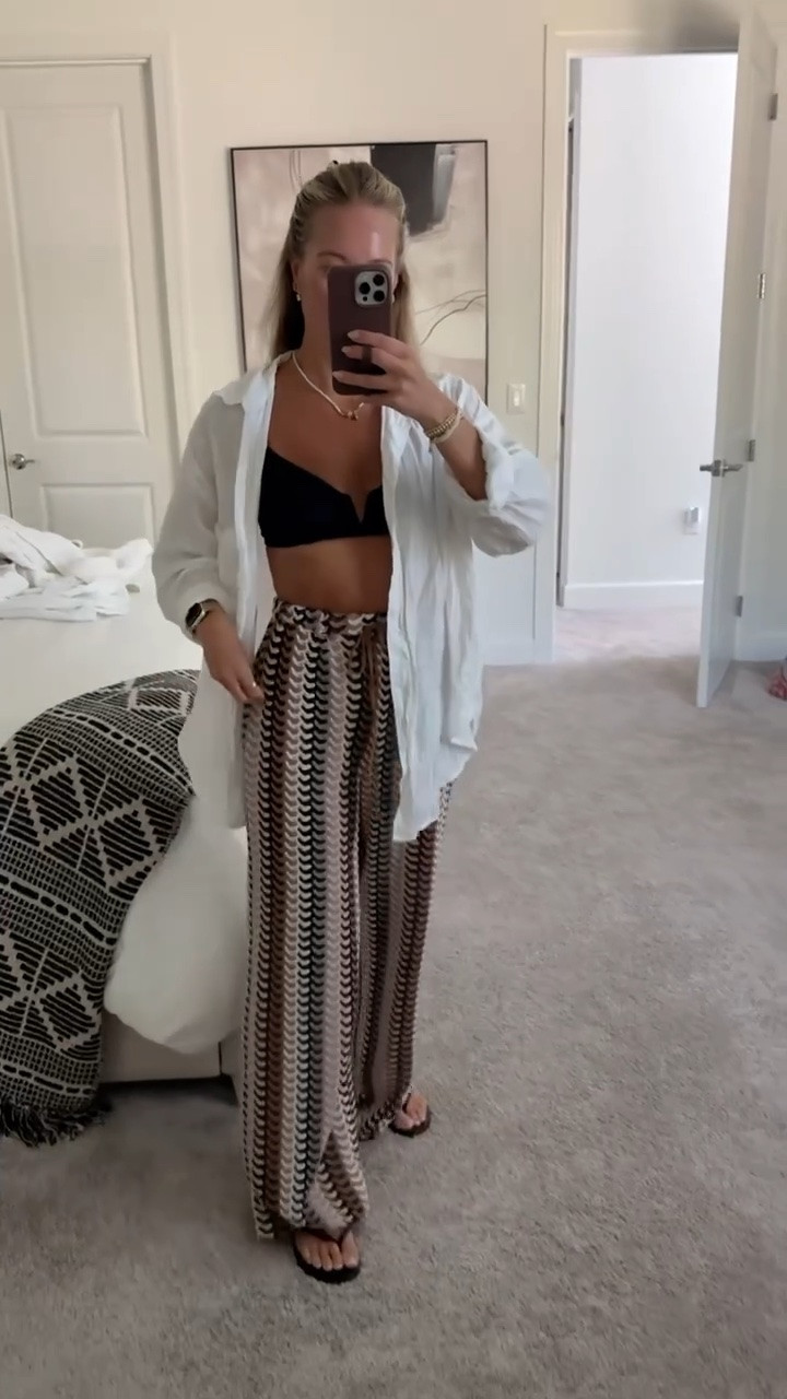 Beach day fit ☀️ Linen top from @Aritzia   + coverup pants from Amazon + black bikini — the easiest beach combo.

beach outfit, beach day, ootd, summer outfit, summer fashion, vacation outfit, resort wear, linen outfit, coverup outfit, bikini, black bikini, Amazon fashion, casual summer style, beach look, summer ootd, vacation style, travel outfit

#LTKSwim #LTKTravel #LTKSeasonal