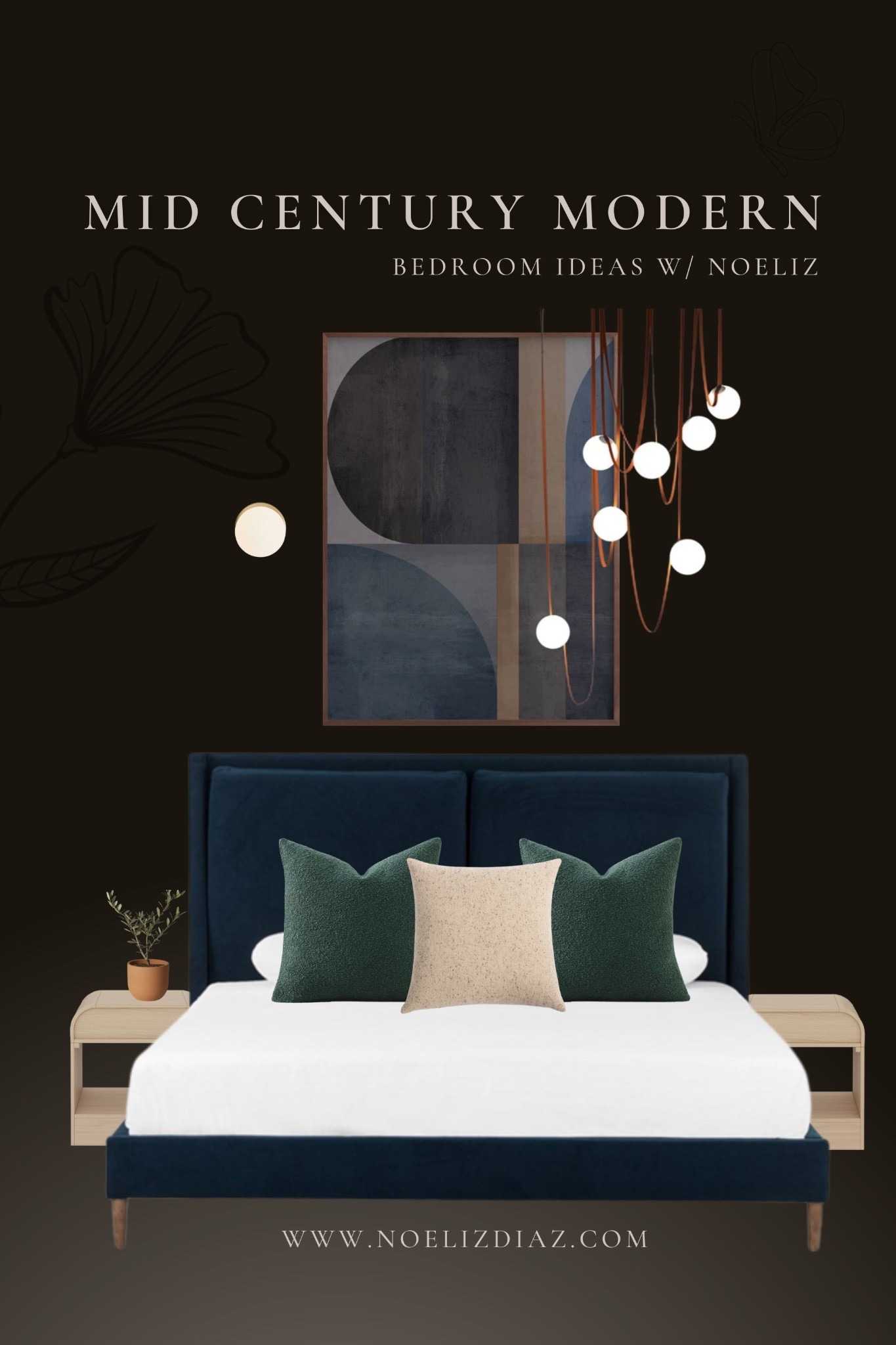 Modern mid century bedroom design 

#LTKActive #LTKHome #LTKSaleAlert