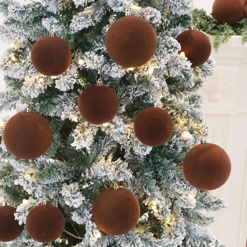 The Holiday Aisle® Velvet Christmas Baubles Gift Box, Vintage Style Christmas Tree Ornaments wit... | Wayfair North America