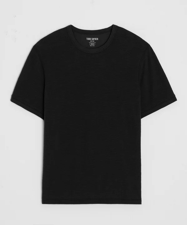 Slim Lightweight Mini Waffle Tee | Todd Snyder