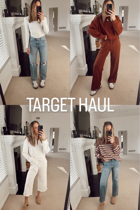 What I picked up at target! Jeans I did a 4 in the wild fable (seem to run a tad big) and a 27 in the Levi’s (might only be available in stores!) small in the white lounge set and small buttons, large top in the brown set. 

#LTKsalealert #LTKstyletip #LTKfindsunder50