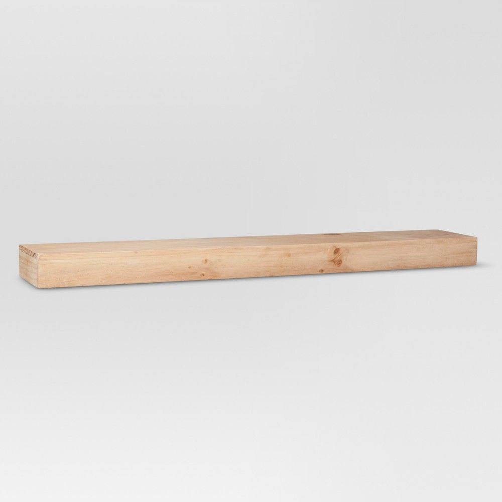 36"" x 2.3"" Wood Floating Wall Shelf Pine - Threshold | Target