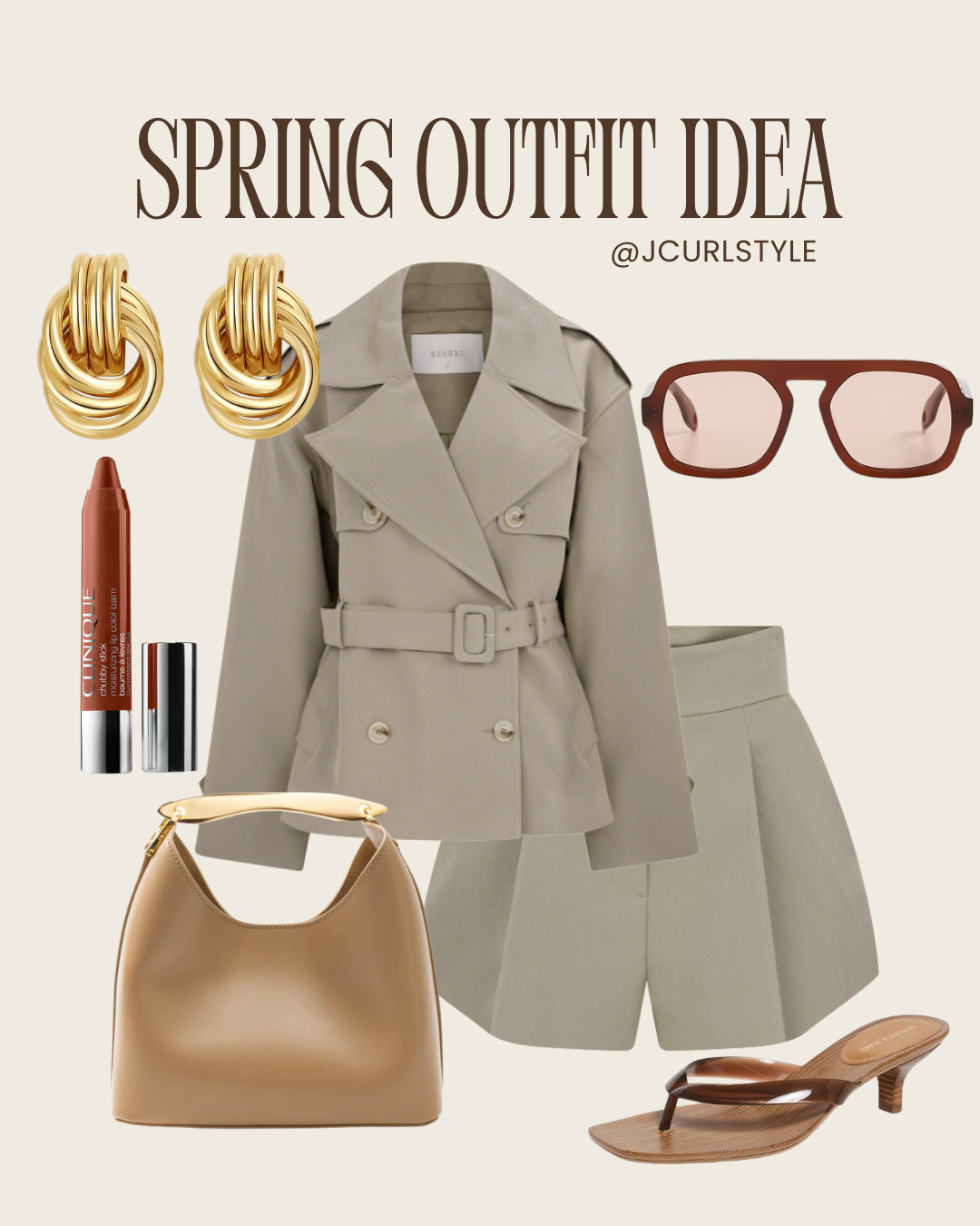 Outfit idea! 

Outfit inspiration - casual chic outfit - easy look - spring outfit - inspiration style - what to wear. Shorts, jacket, sunglasses, bag, gold earrings, lipstick, kutten heels, sandals. 
#LTKStyletip
 

#LTKNYFW 

#LTKootd