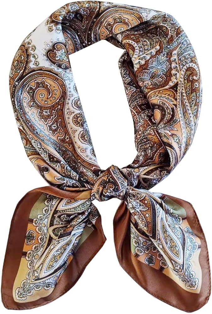 Hjiaruiky 27" Satin Head Scarf Silk Like Hair Scarf Head Scarves for Women Head Bandana Wraps Pur... | Amazon (US)