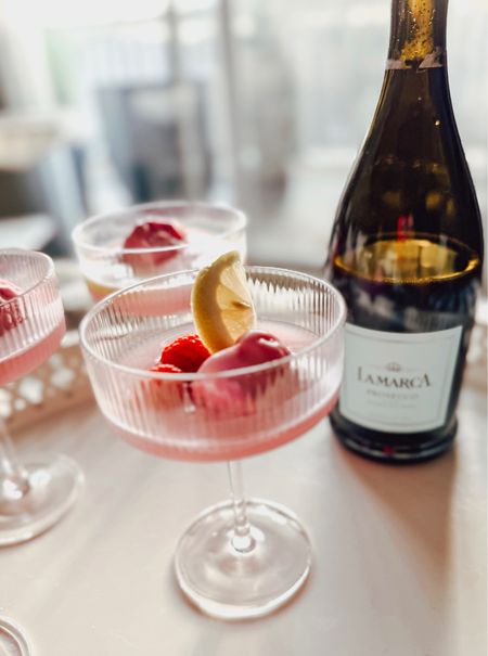 The cutest coupe glasses for our Valentine’s Day Raspberry Prosecco Cocktails 💌 

#LTKhome #LTKparties #LTKGiftGuide