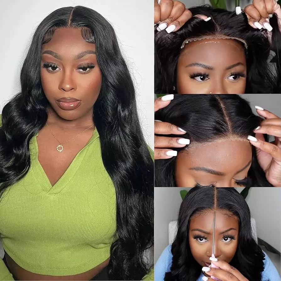 Glueless Wear and Go Lace Front Wigs Human Hair Pre Plucked Glueless Wigs  for Bl