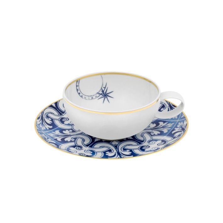 Transatlantica Cup & Saucers, Set of 4 | Williams-Sonoma