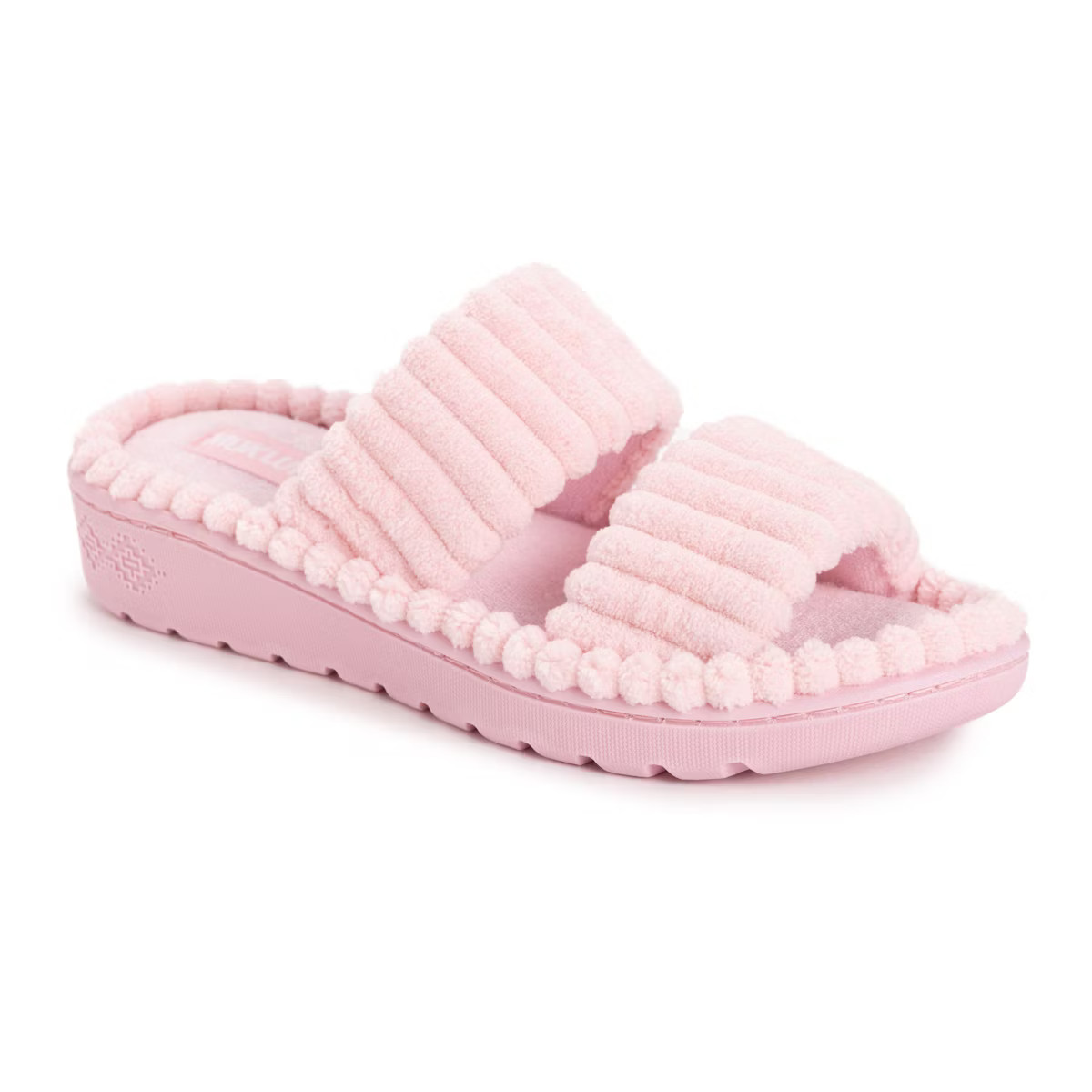 Muk Luks Women's Double Strap Slide Slipper, Rose, S (5-6) | Target