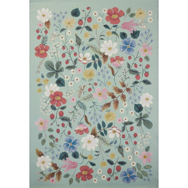Perennial Strawberry Fields (PRN-02) Mint Outdoor Area Rug | Rugs Direct