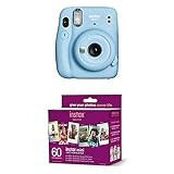 Fujifilm Instax Mini 11 Instant Camera - Sky Blue + w/60-pack | Amazon (US)