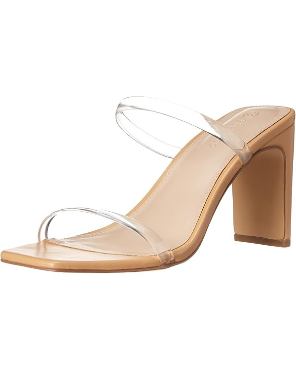 The Drop Women's Avery Square Toe Two Strap High Heeled Sandal | Amazon (US)