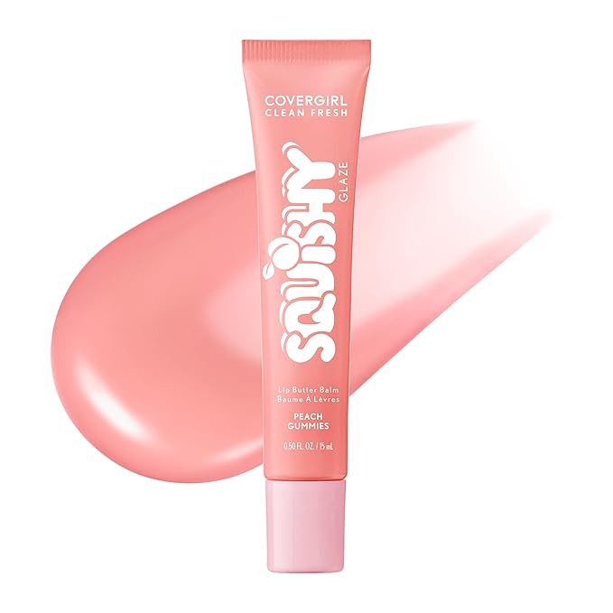 COVERGIRL Clean Fresh Squishy Glaze™ Lip Butter Balm, Flavored, Non-Sticky, with Vitamin E & Sh... | Amazon (US)