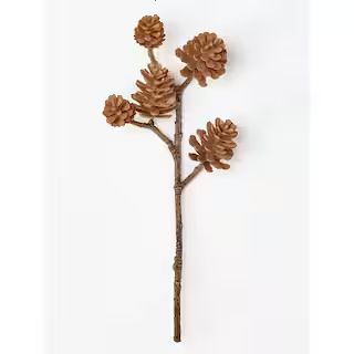 10 in Artificial Pine Cone x 5 Pick, Set of 12 | The Home Depot