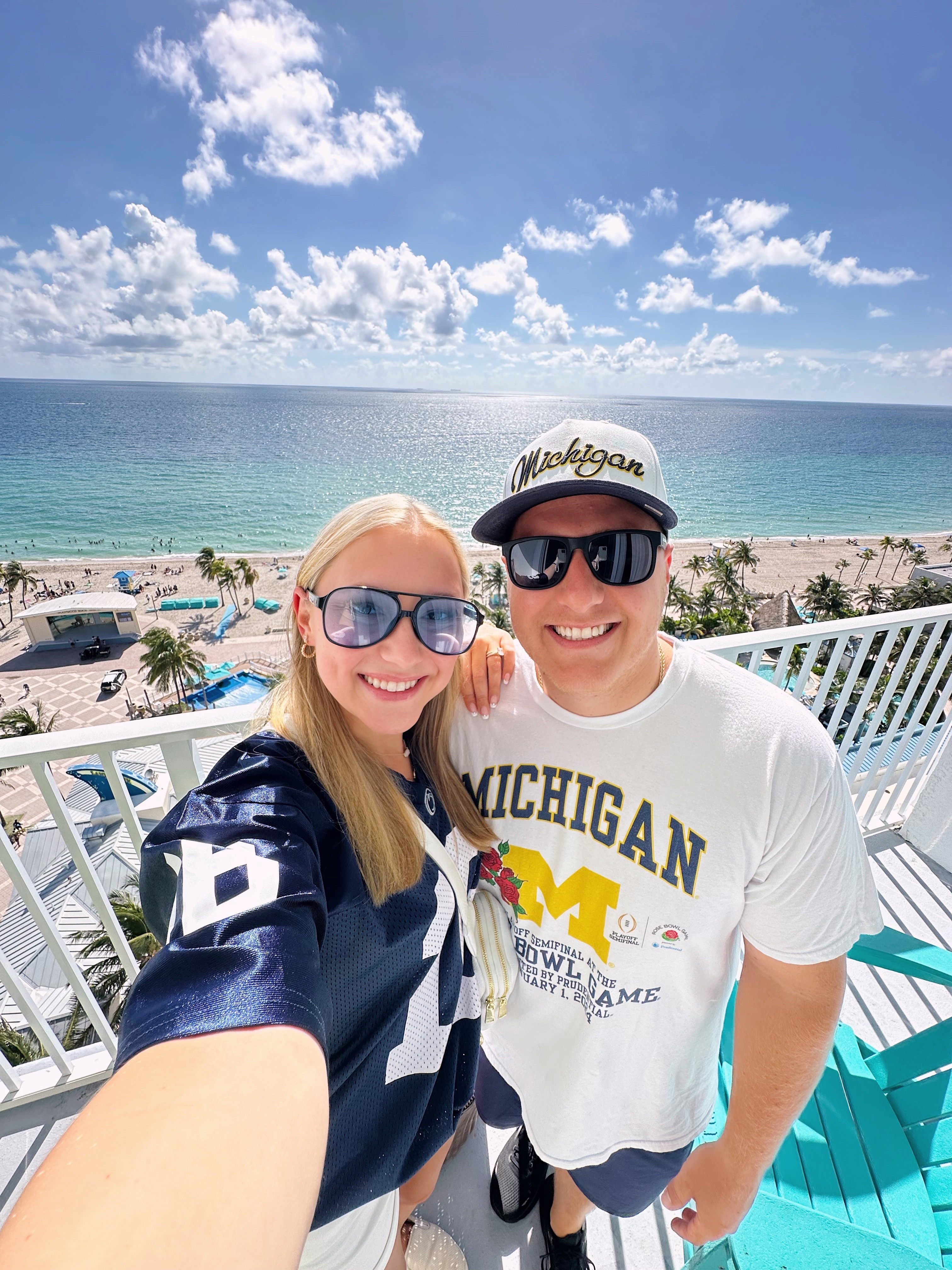 House divided, beach united. Repping Penn State & Michigan under the Florida sun—shop both fits on LTK!

#LTKTravel #LTKSeasonal #LTKWatchNow