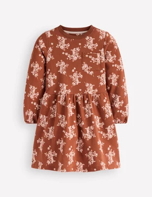 Boden Girls Minna Sweatshirt Dress in Brown | Size 11-12 Years | Boden (US)