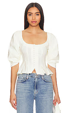 LPA Sarita Blouse in Coconut Milk from Revolve.com | Revolve Clothing (Global)