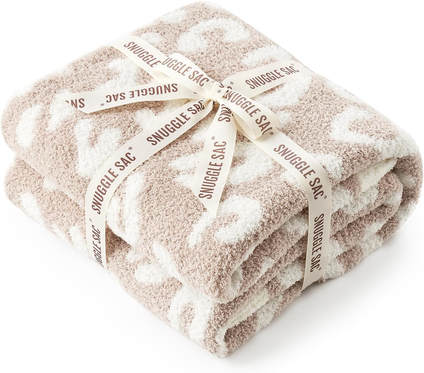 Snuggle Sac Leopard Throw Blanket for Couch Bed Sofa 50x60 inches, Reversible Beige Leopard Blanket Ultra Soft Cozy Blankets for Women Mothers Birthday Gifts | Amazon (US)
