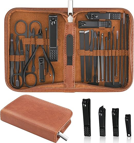 Manicure Set Professional Nail Clipper Kit-26 Pieces Stainless Steel Manicure Kit,nail Care Tools... | Amazon (US)