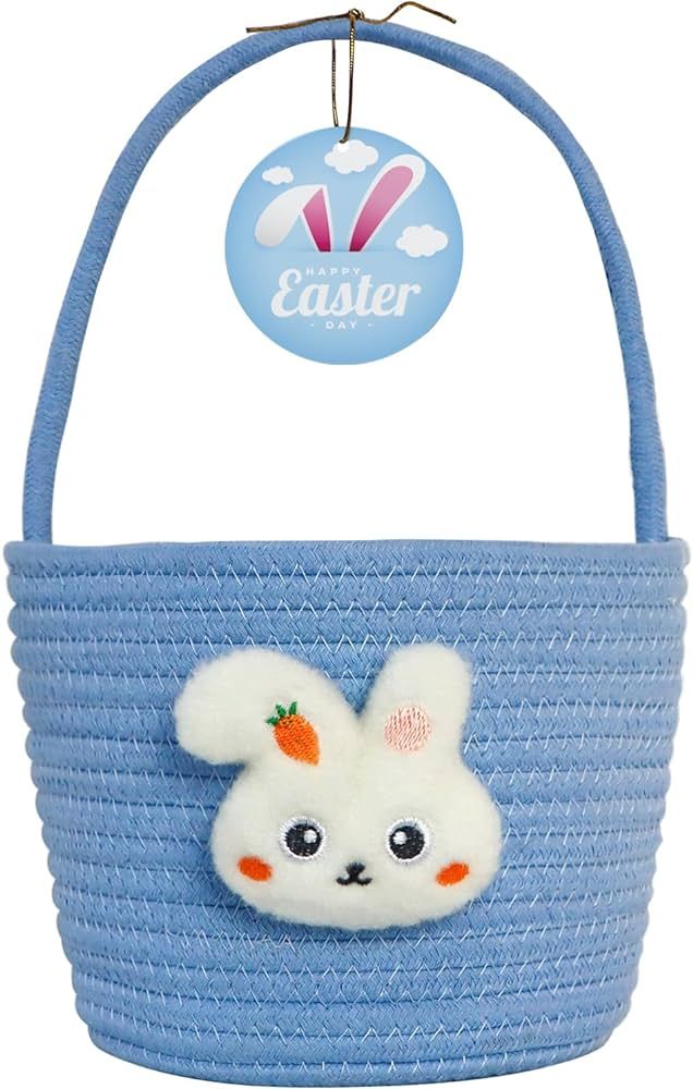 Easter Basket, Easter Baskets for Kids, Baby Easter Basket with Handle, Empty Bunny Egg Basket, E... | Amazon (US)