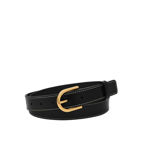 Fossil Women's D-Link Leather Belt, Black (Model: BT4415001) | Amazon (US)