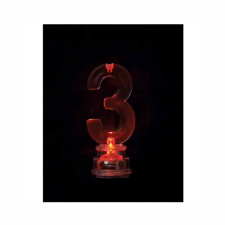 Multicolor Number 3 Flashing Birthday Candle Holder and Candles Set, 5 Pieces, by Way To Celebrat... | Walmart (US)