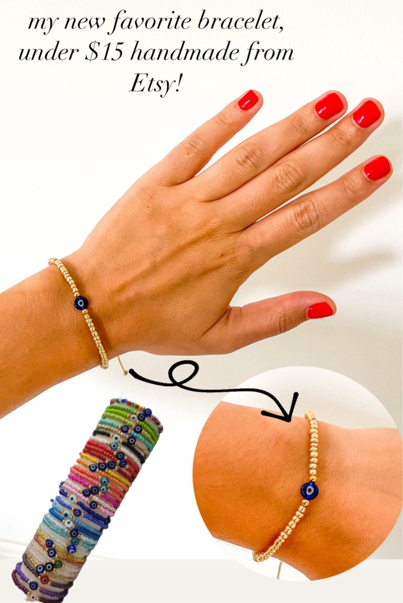 Etsy
Handmade jewelry
Bracelet
Evil eye
Customize
Rainbow
Gold
Summer outfit
Bracelets

#LTKFindsUnder50 #LTKStyleTip #LTKFindsUnder100