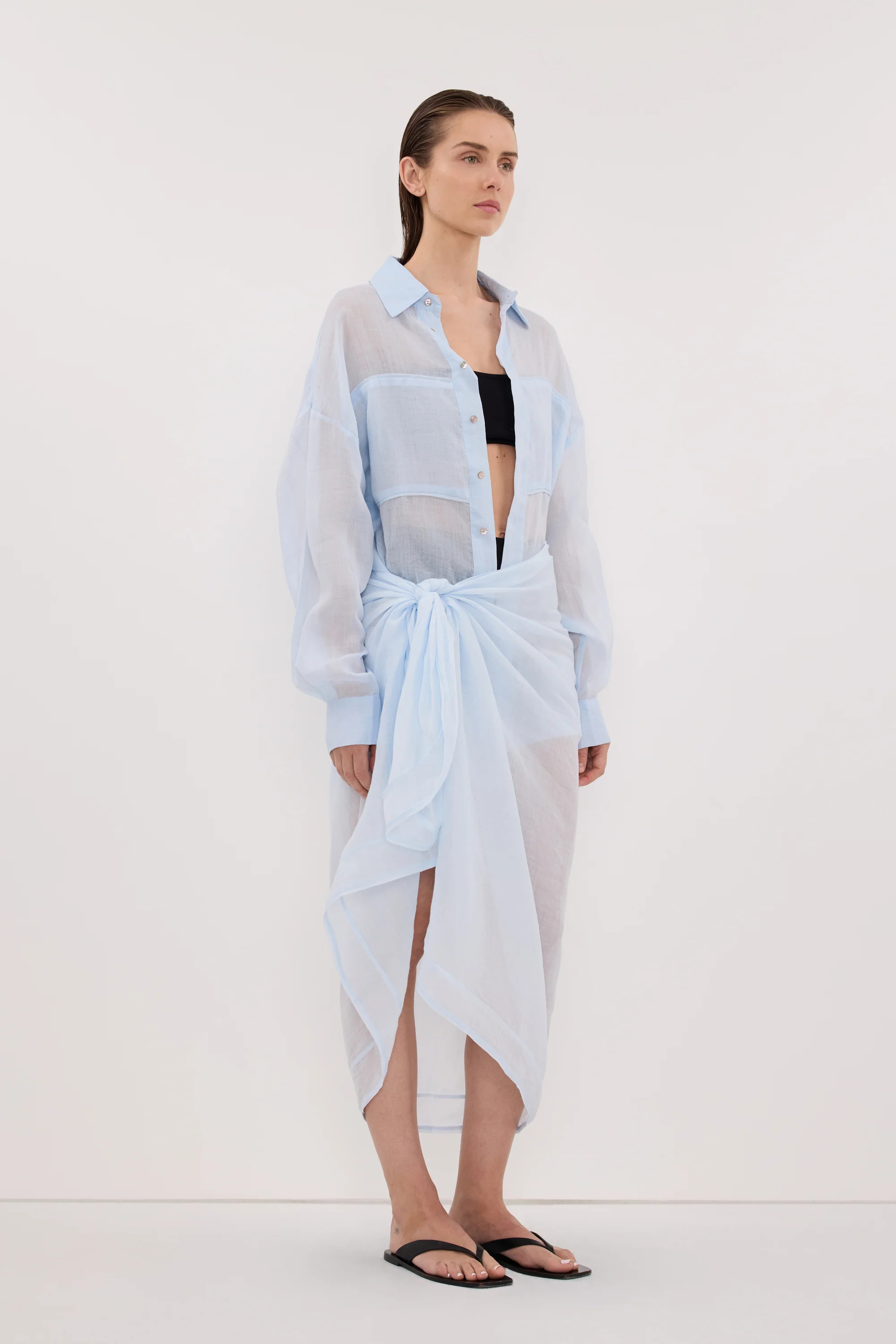 TROPEZ CORNFLOWER RAMIE SARONG | DISSH