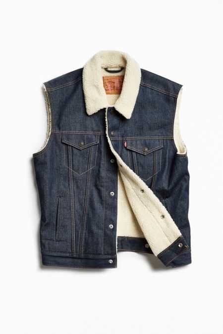 Levi's Denim Sherpa-Lined Vest | Urban Outfitters US