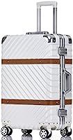 Clothink 20 Inch Carry on, Aluminum Frame Hardside Luggage with Detachable Spinner Wheels, White | Amazon (US)