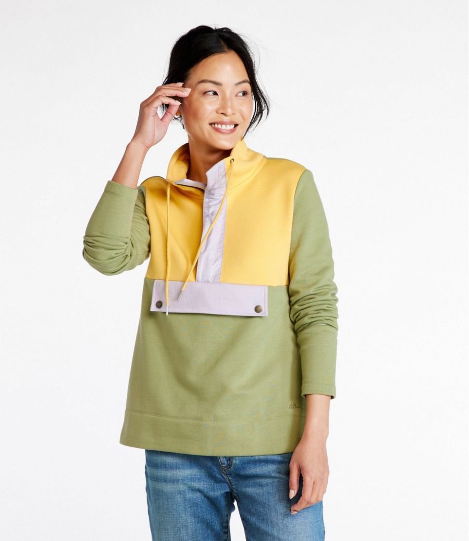 Women's Signature Organic Sweatshirt, Anorak Colorblock | L.L. Bean