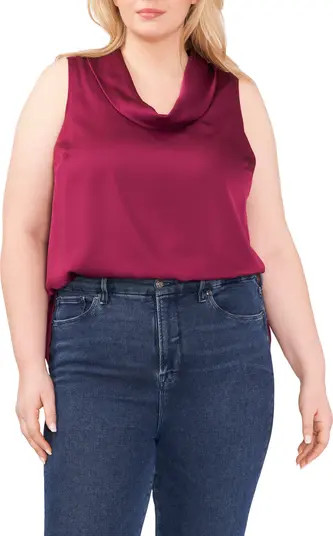 Cowl Neck Sleeveless Satin Top | Nordstrom