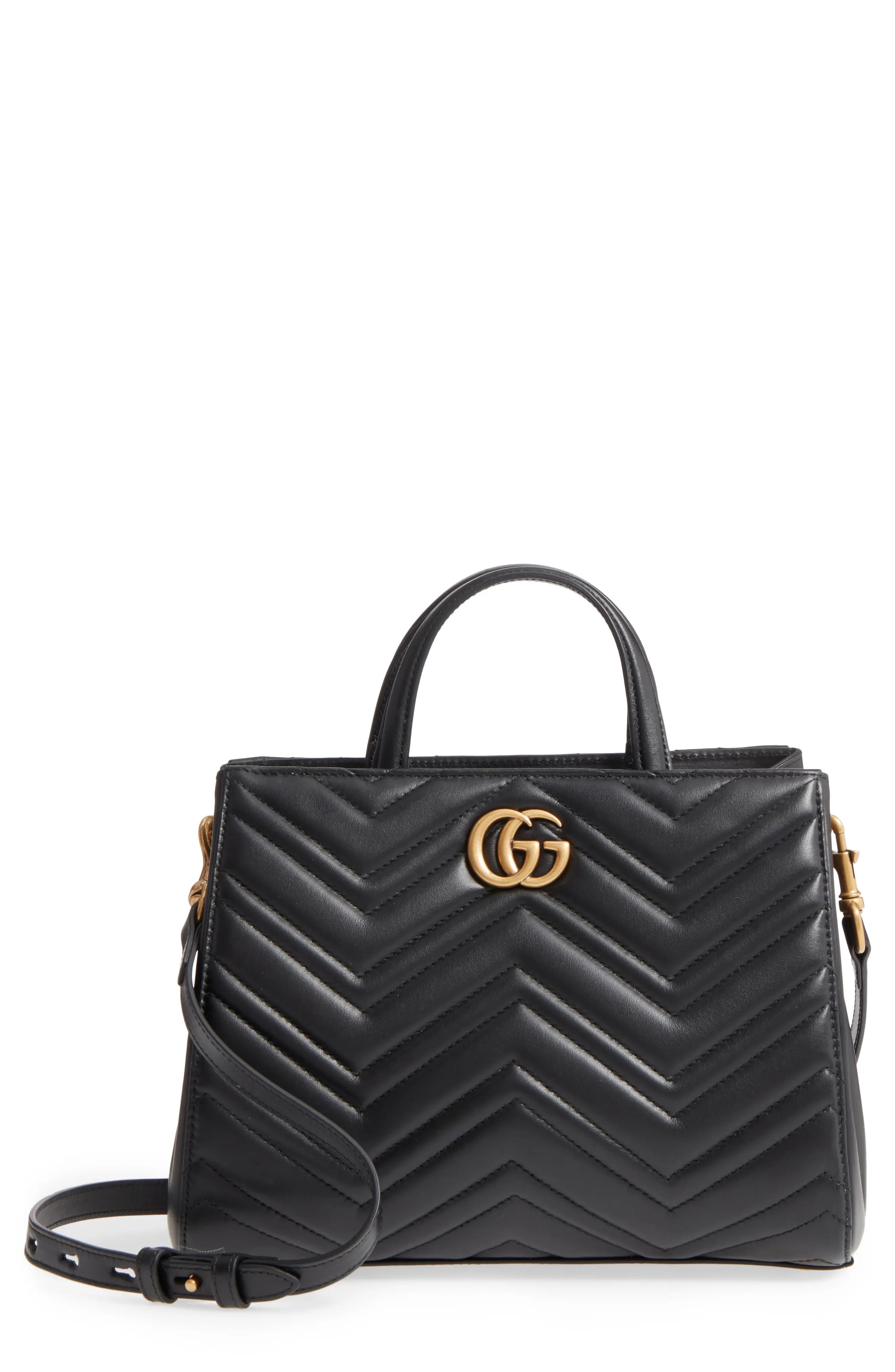 Gucci GG Small Marmont 2.0 Matelassé Leather Top Handle Satchel | Nordstrom