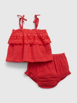 Baby Eyelet Two-Piece Outfit Set | Gap (US)
