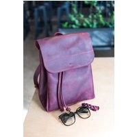 Handmade Purple Leather Backpack Women's Rucksack | Etsy (US)
