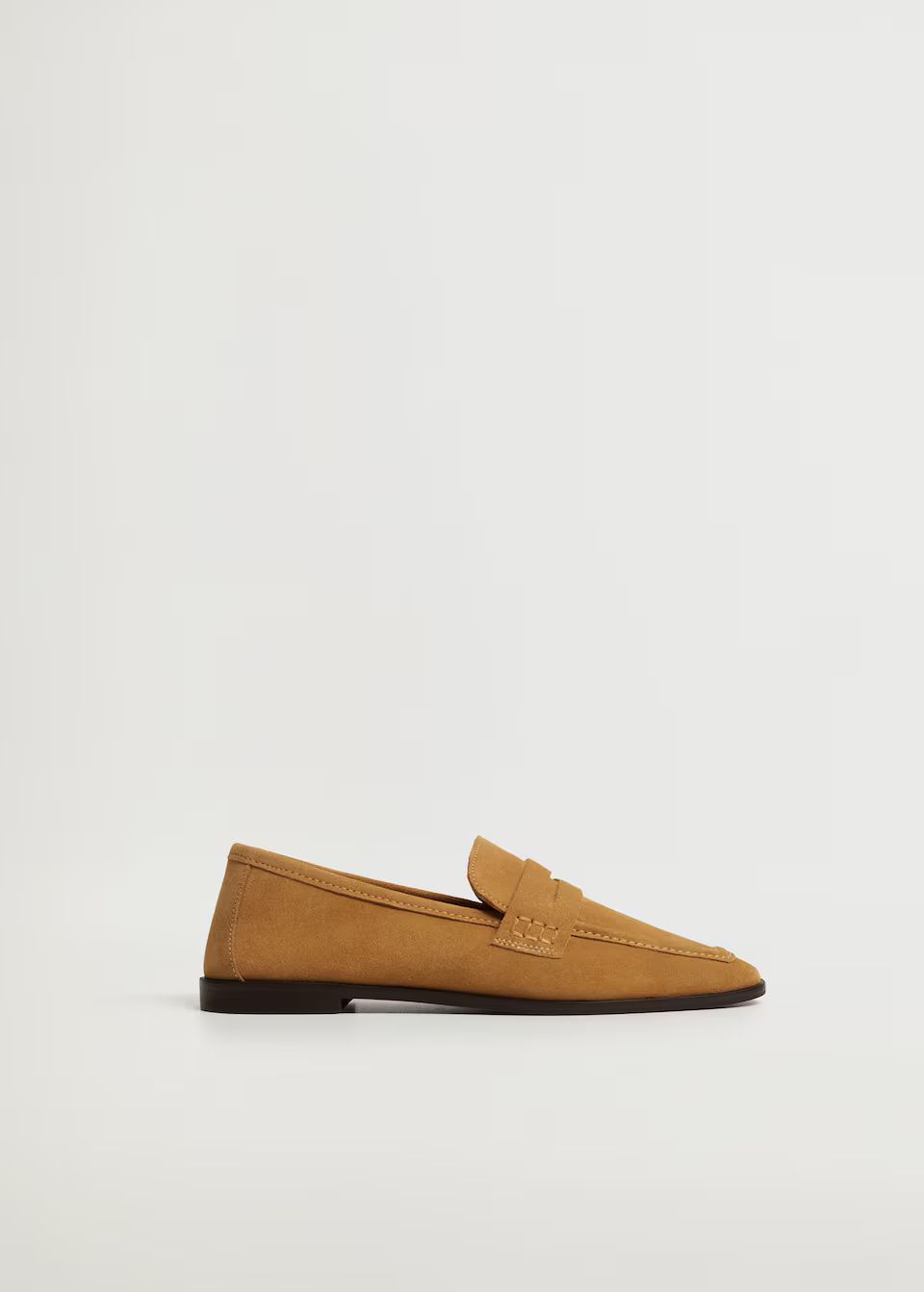 Suede leather moccasin | MANGO (US)