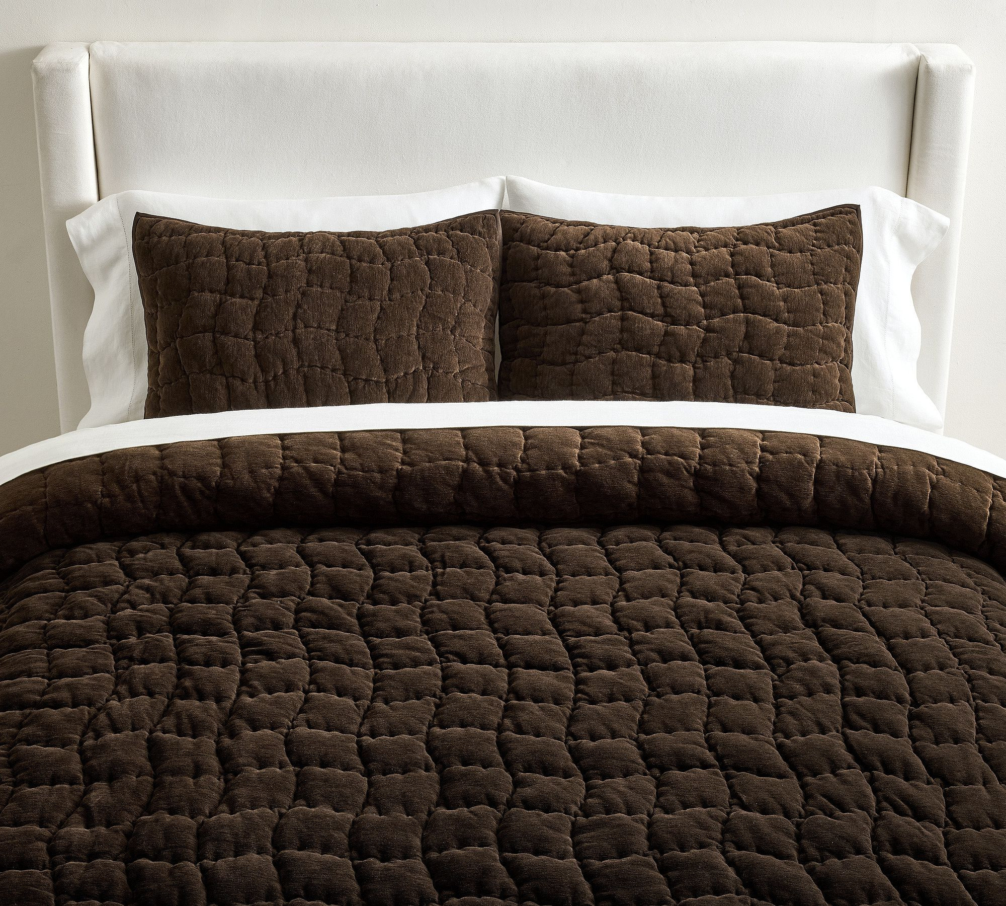 Cozy Cloud Handcrafted Quilt, Chocolate, King/Cal. King | Pottery Barn (US)