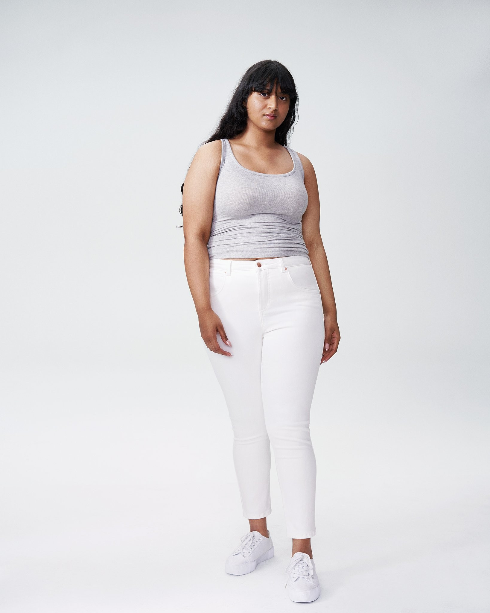 Seine High Rise Skinny Jeans 27 Inch - White | Universal Standard