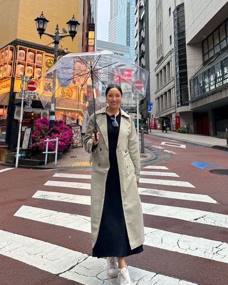 Rainy day spring outfit in Japan

Nordstrom dress sized up to a small for the bump 
Trench coat xs oversized fit 
Frye sneakers tts 

#LTKBump #LTKTravel #LTKStyleTip