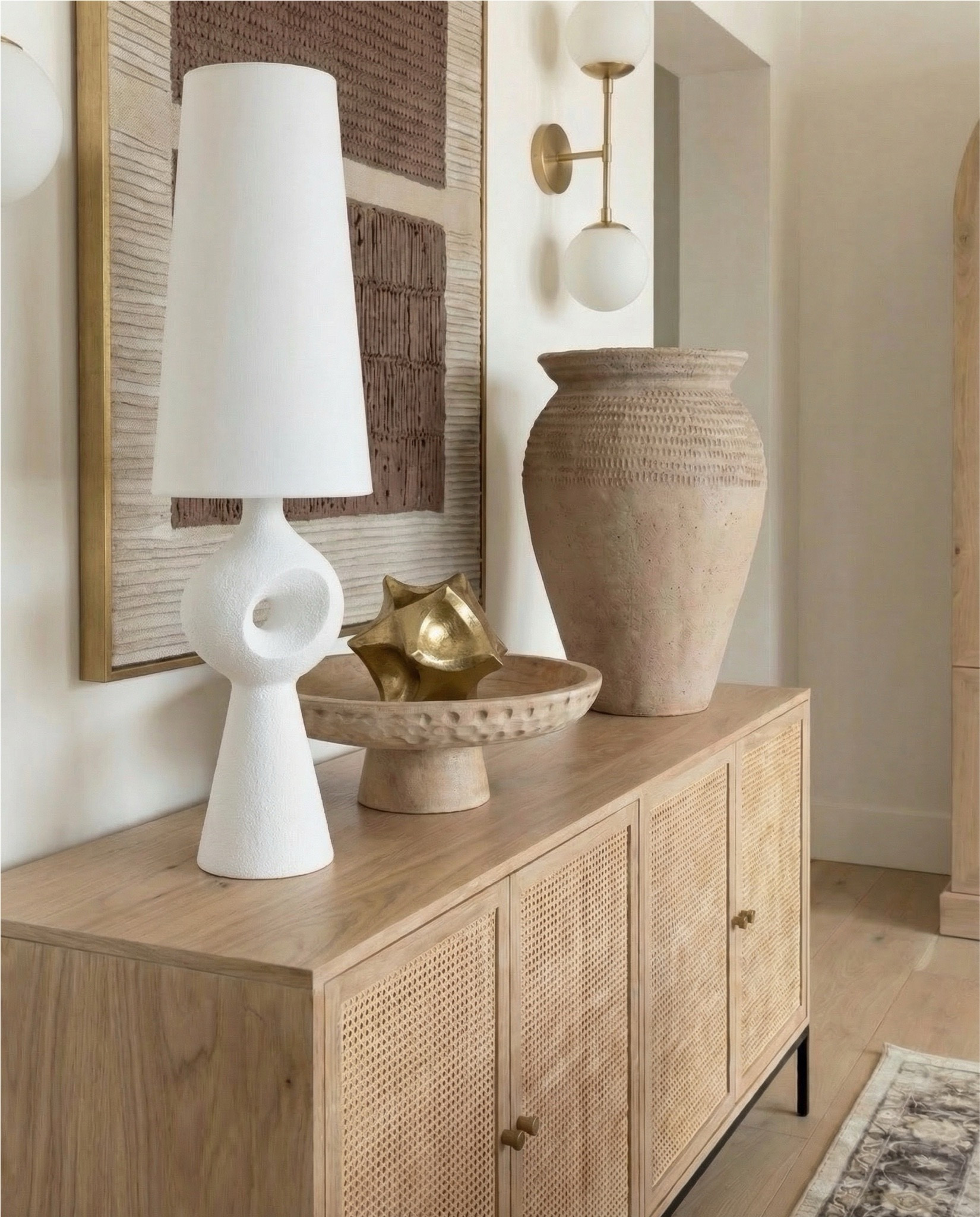 Dining Room Furniture
	•	Rustic solid wood dining table
	•	Natural oak cane dining chairs
	•	Light wood dining room cabinet
	•	Arched wood glass display cabinet
	•	Cane front sideboard cabinet

Lighting
	•	Brass globe pendant light
	•	Modern brass globe wall sconces
	•	Mid century globe wall light
	•	Frosted glass globe chandelier

Rugs
	•	Neutral vintage style area rug
	•	Beige distressed traditional rug
	•	Vintage runner rug neutral tones
	•	Neutral Persian style rug

Decor
	•	Large ceramic textured vase
	•	Neutral ceramic decorative vase
	•	Faux olive branch stems
	•	Dried neutral floral stems
	•	Decorative terracotta  bowl centerpiece
	•	Neutral table centerpiece bowl

Wall Decor
	•	Vintage floral framed wall art
	•	Traditional floral oil painting
	•	Gold frame vintage art print
	•	Neutral vintage botanical wall art

Dining Table Styling
	•	Rustic wood dough bowl
	•	Decorative brass tray centerpiece
cabinet
Kitchen / Coffee Bar Decor
	•	Glass coffee mugs

	•	Neutral ceramic pitcher vase
	•	Decorative 

#LTKHome #LTKSaleAlert