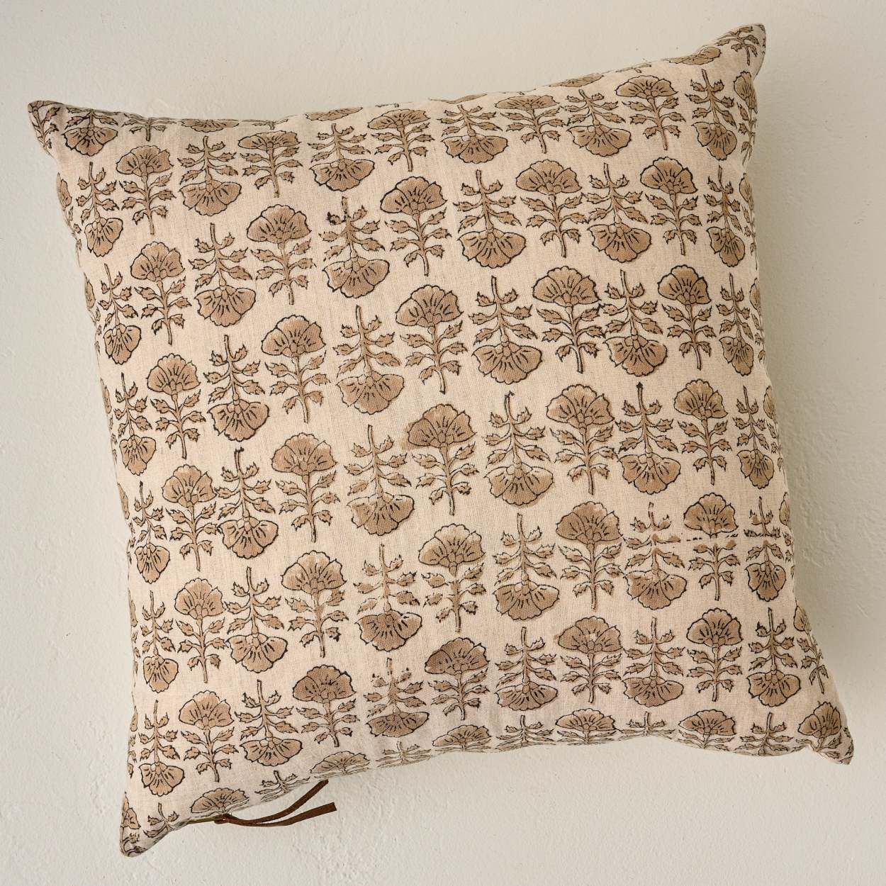 Flora Natural Printed Pillow | Magnolia