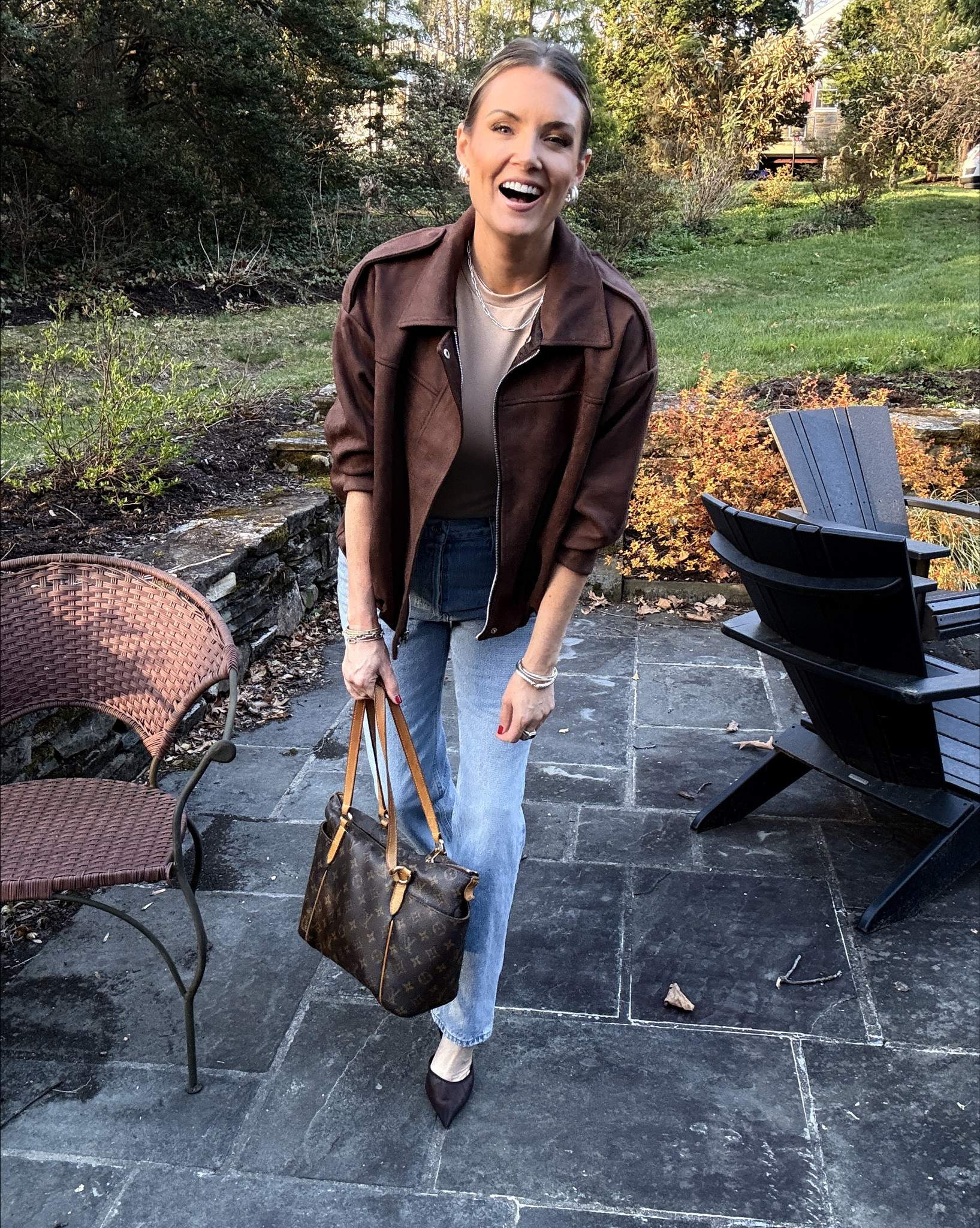 High waisted straight leg jeans and a super versatile bomber that goes with everything! 

#LTKSeasonal #LTKootd #LTKOver40