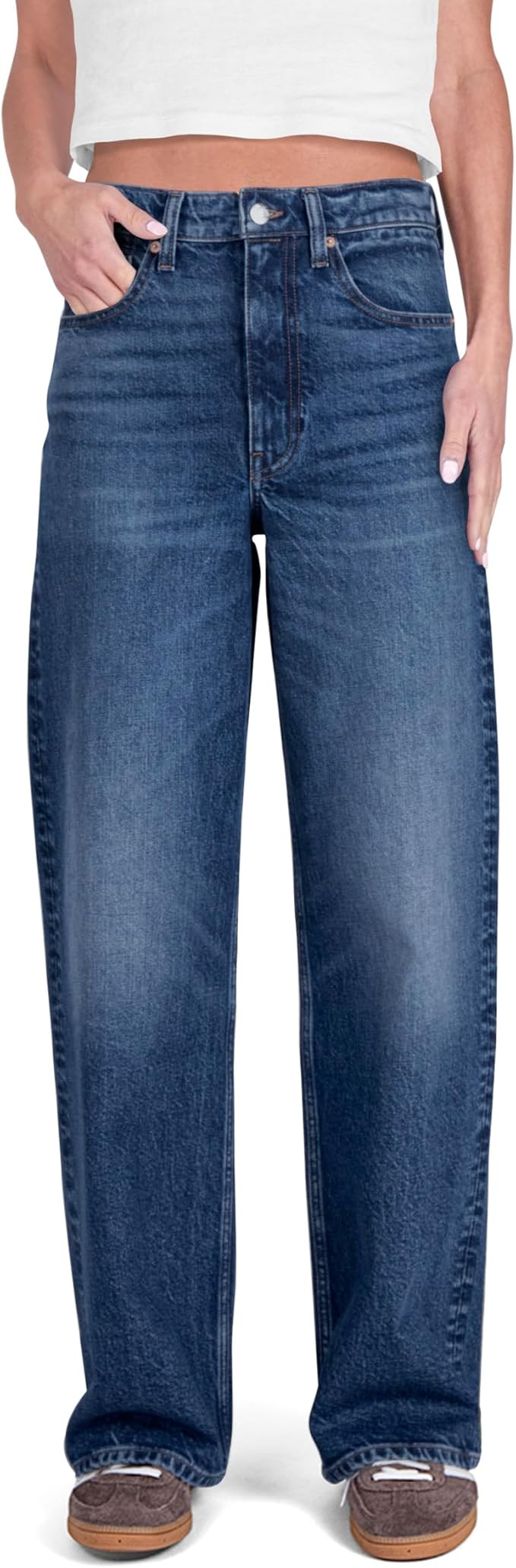 Women High Rise Loose Straight Jeans Wide Leg Pants | Amazon (US)