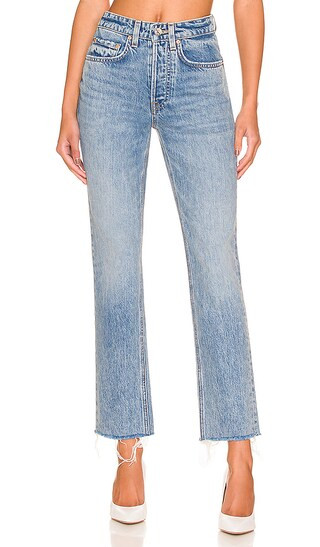 Karolina High Rise Straight in La Playa | Revolve Clothing (Global)