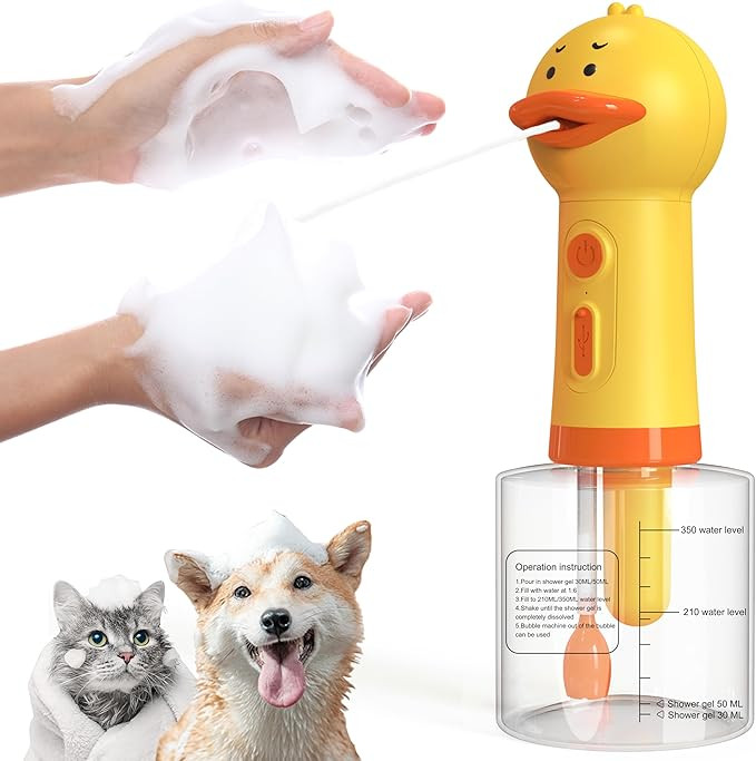 Electric Dog Shampoo Dispenser Dog Shampoo Sprayer Duck Shampoo Foamer for Pet, Foaming Soap Disp... | Amazon (US)