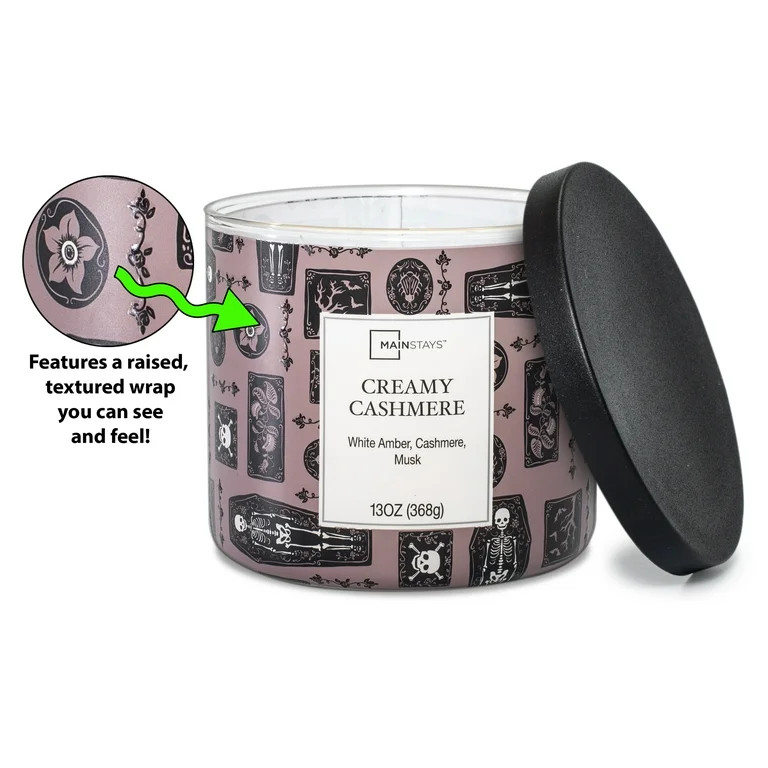 Mainstays Creamy Cashmere Scented 3-Wick Candle, 13 oz. | Walmart (US)