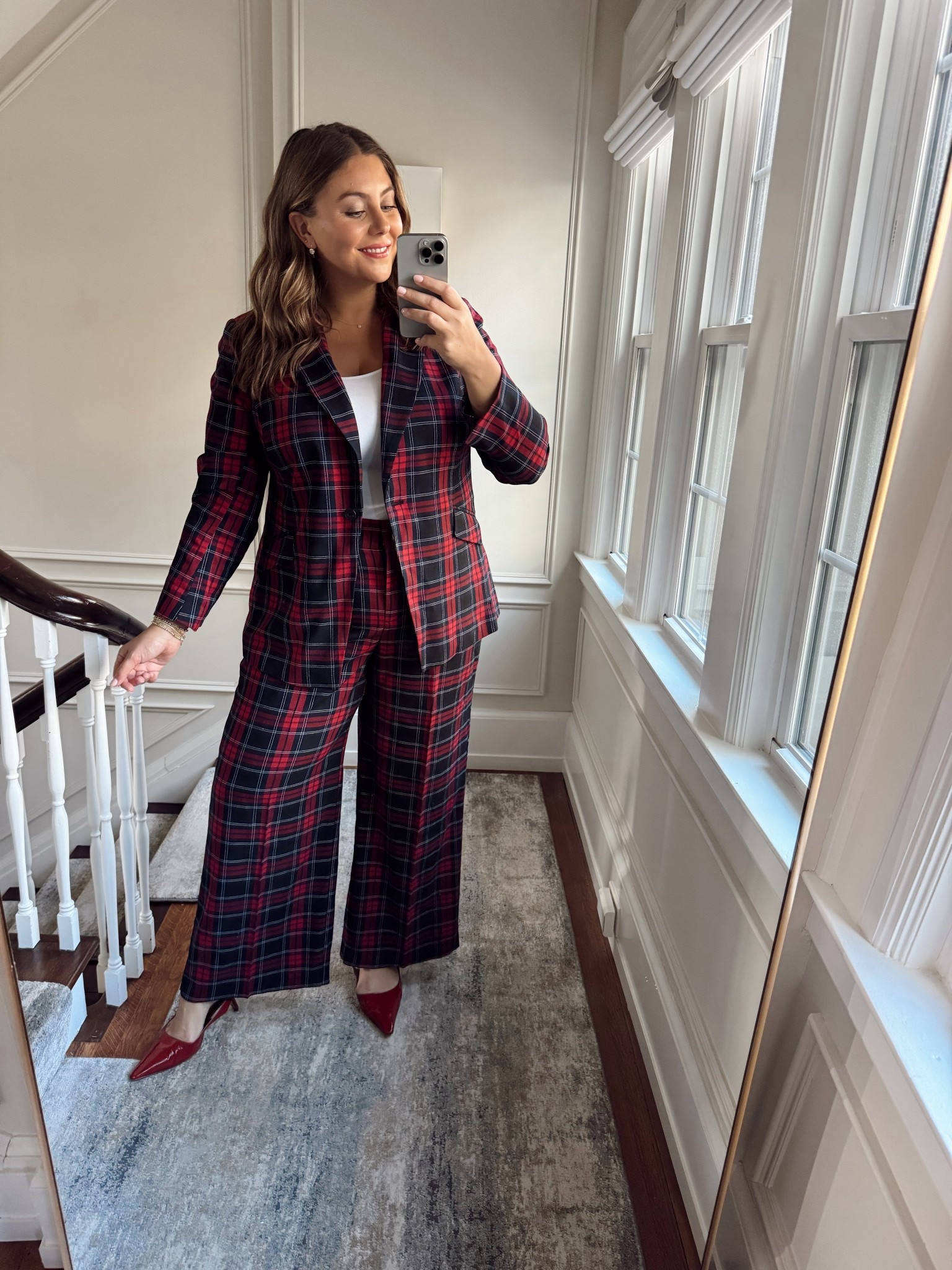 Holiday outfit inspo - wearing size 18 in blazer & pants. Use CARALYN20 at Shapermint. 

#LTKSeasonal #LTKStyleTip #LTKHoliday