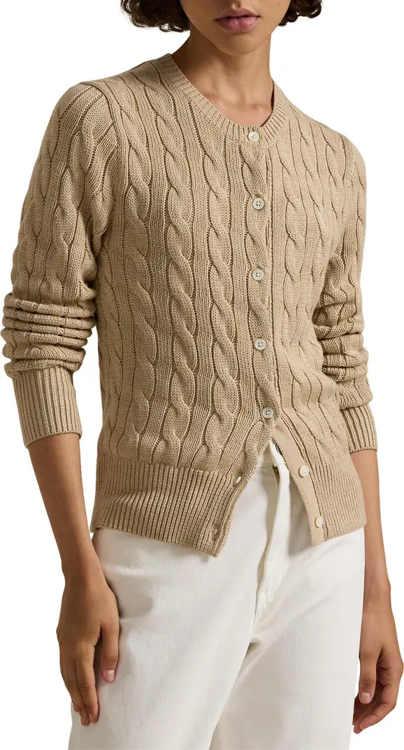Cable Stitch Cotton Cardigan | Nordstrom