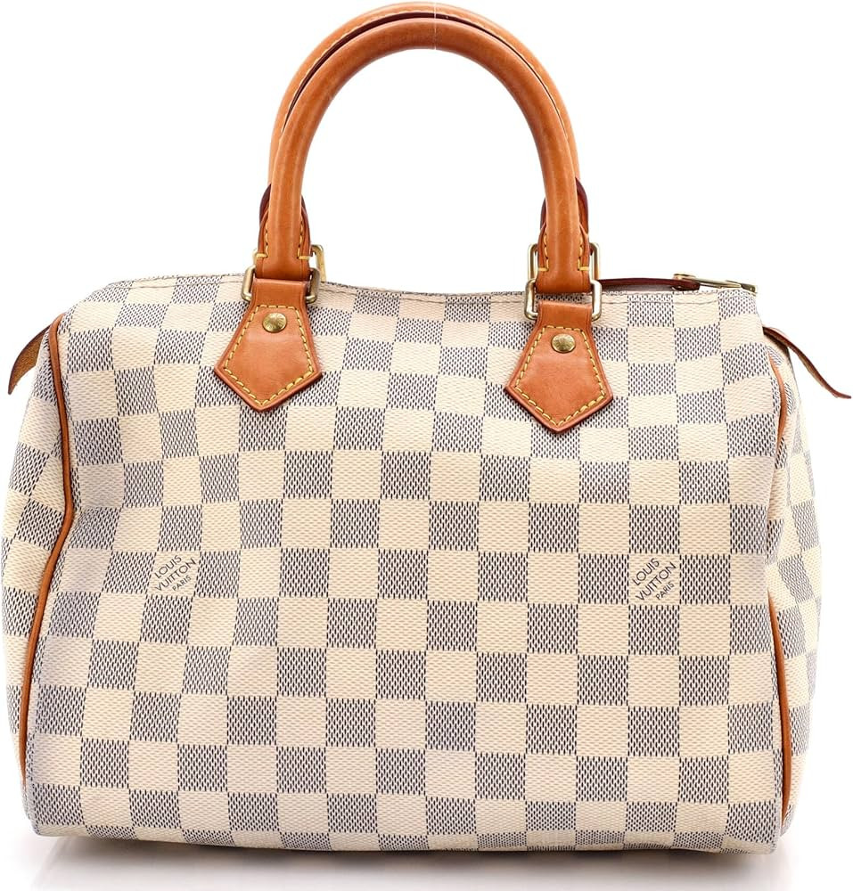 Amazon.com: Louis Vuitton, Pre-Loved Speedy Handbag Damier 25, White : Amazon Luxury | Amazon (US)